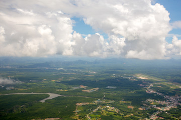 Naklejka premium Widok Tajlandii z lotu ptaka
