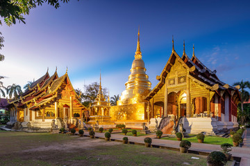 Wat Phra Singh in Chiang Mai, Thailand. Wat Phra Singh is located in the western part of the old...
