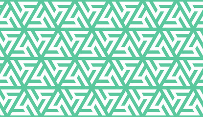 Neo mint windmill geometric vector seamless pattern. Repeating texture in neo mint colors for background, wallpaper, fashion, cover, textile, print, cloth, textile, wrapping.