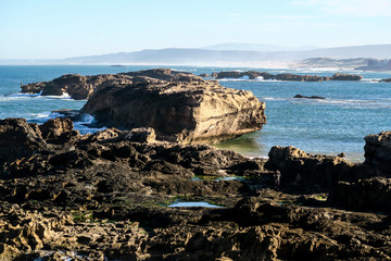 rocks and sea, photo as background