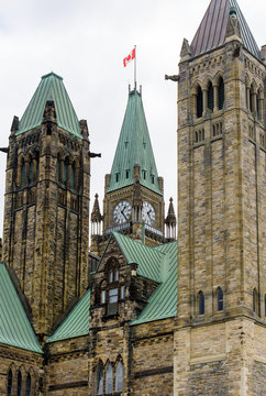 Towers Of The Canadian Parliament Building