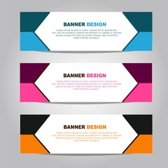 3 Set Vector Travel Banner for Web and Businees Template with Flat Linear Modern Style - Editable and Printable