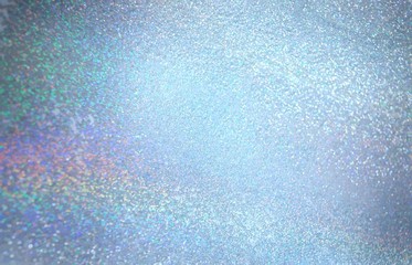 Spectrum glitz blue texture. Frosted glitter background. Winter festive fabolous abstraction.
