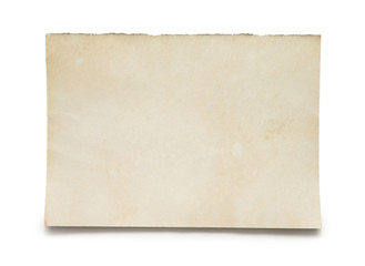 note paper on white background