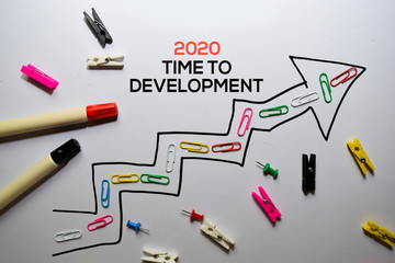 2020 Time To Development write on white board background