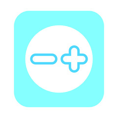 plus and minus icon vector with simple shapes