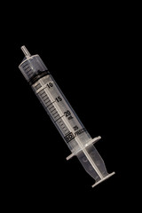 20ml Syringe on black background