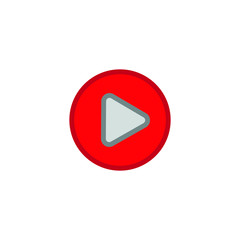 play vector icon with simple shapes