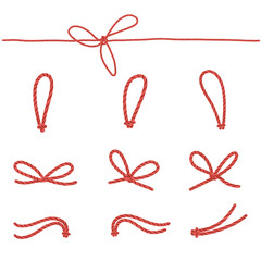 Kraft red  rope for labels - packing of New Year's gifts.