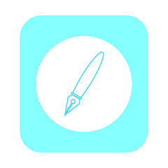 vector fountain pen icon with simple shapes