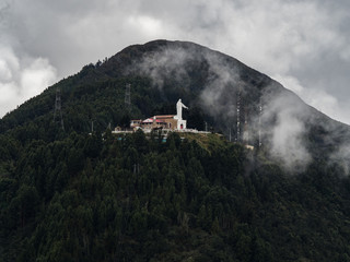 View of Guadalupe Hill in Bogota (Colombia)