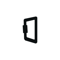 vector microscope icon with simple shapes