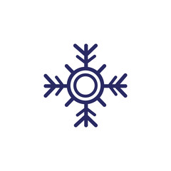 christmas snowflake line style icon