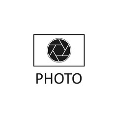 Vector illustration photography icon logo design