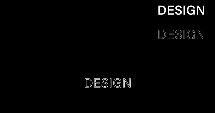 Trendy flat word animation. 4K motion graphics background.