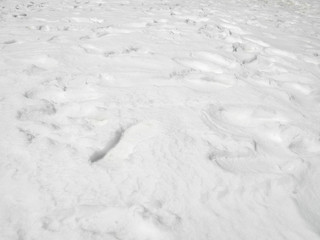 Footprint on the snow