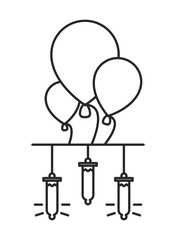 balloons helium floating isolated icon