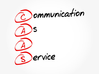 CAAS - Communication As A Service acronym, business concept background