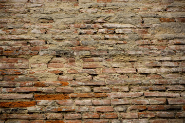 Red brick wall texture, background