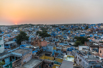 Fototapeta na wymiar sunset in Jodhpur