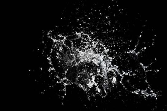 water splash isolated for product on background