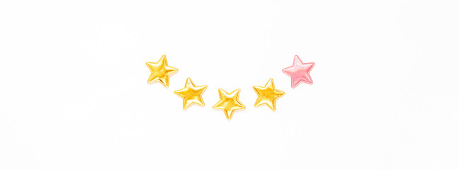 Five stars Customer Experience Feedback Concept