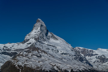 Panorama of east and north faces of the Matterhorn in Zermatt, Switzerland