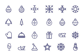 bundle of christmas set icons