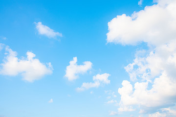 blue sky and white cloud.