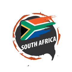 south africa flag, vector illustration on a white background