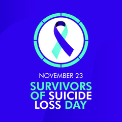 Vector Illustration on the theme of International Survivors of Suicide Loss Day on November 23rd.