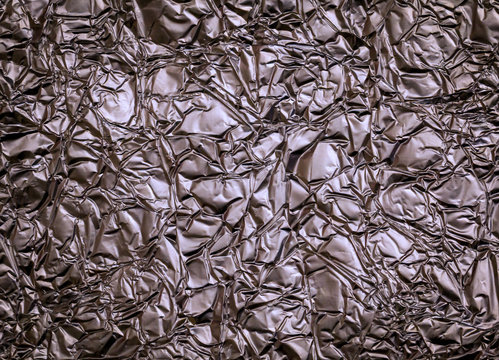 Textur von zerkn&uuml;llter Alufolie, Folien Textur
