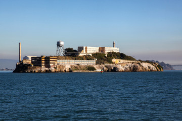 Fototapeta na wymiar The alcatraz island is famous in sanfrancisco,California,USA.