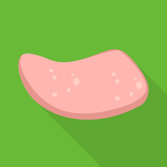 Vector design of sausage and cutlet symbol. Web element of sausage and sausage stock vector illustration.