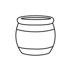 Jar line icon pot vector symbol