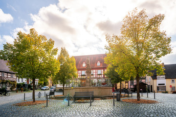 Marktplatz, Königsberg in Bayern, Deutschland 