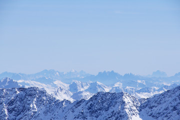 Fototapeta na wymiar Winter mountains in Soelden