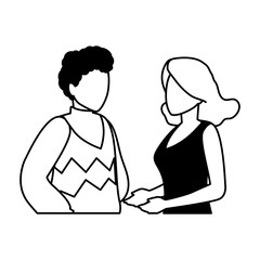 couple of people on white background