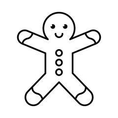 merry christmas ginger cookie icon