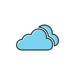 Fototapeta premium Cloud Icon Vector. Simple flat symbol.