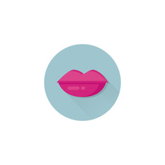 Lips colorful vector flat icon