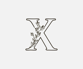 X Letter Hand Drawn Logo Icon