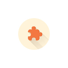 Puzzle colorful vector flat icon