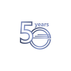 50 Years Anniversary Vector Template Design Illustration