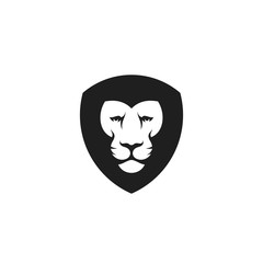 Lion head. Logo. Isolated lion on white background