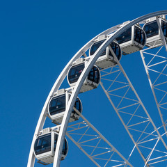 ferris wheel on a sunny day of the hague, netherlands
