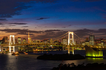 Tokyo Tower Rainbow bridge Japan