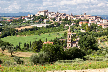 Ostra, Ancona, Marche. Panoramica del Borgo.