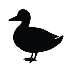 Duck mallard silhouette vector