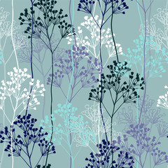 Seamless pattern with tropical flowers. Graphic background texture.